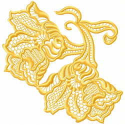 Flowers And Tree Embroidery Design 12